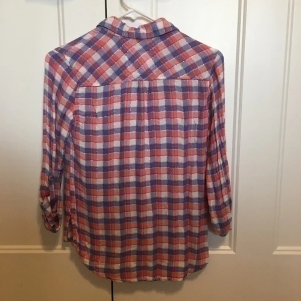 Justice Girls size 12 sparkly flannel
